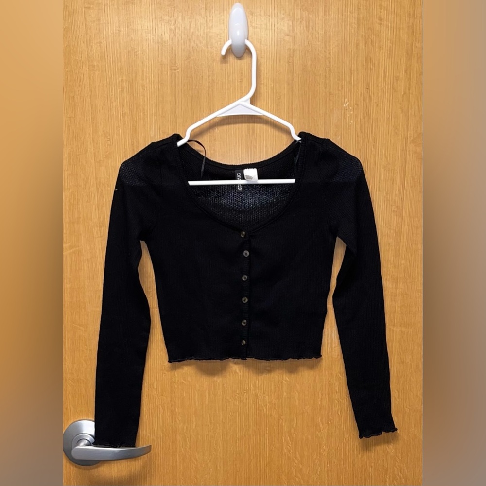 H&M Black Long Cropped